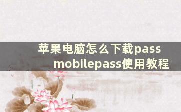 苹果电脑怎么下载pass mobilepass使用教程